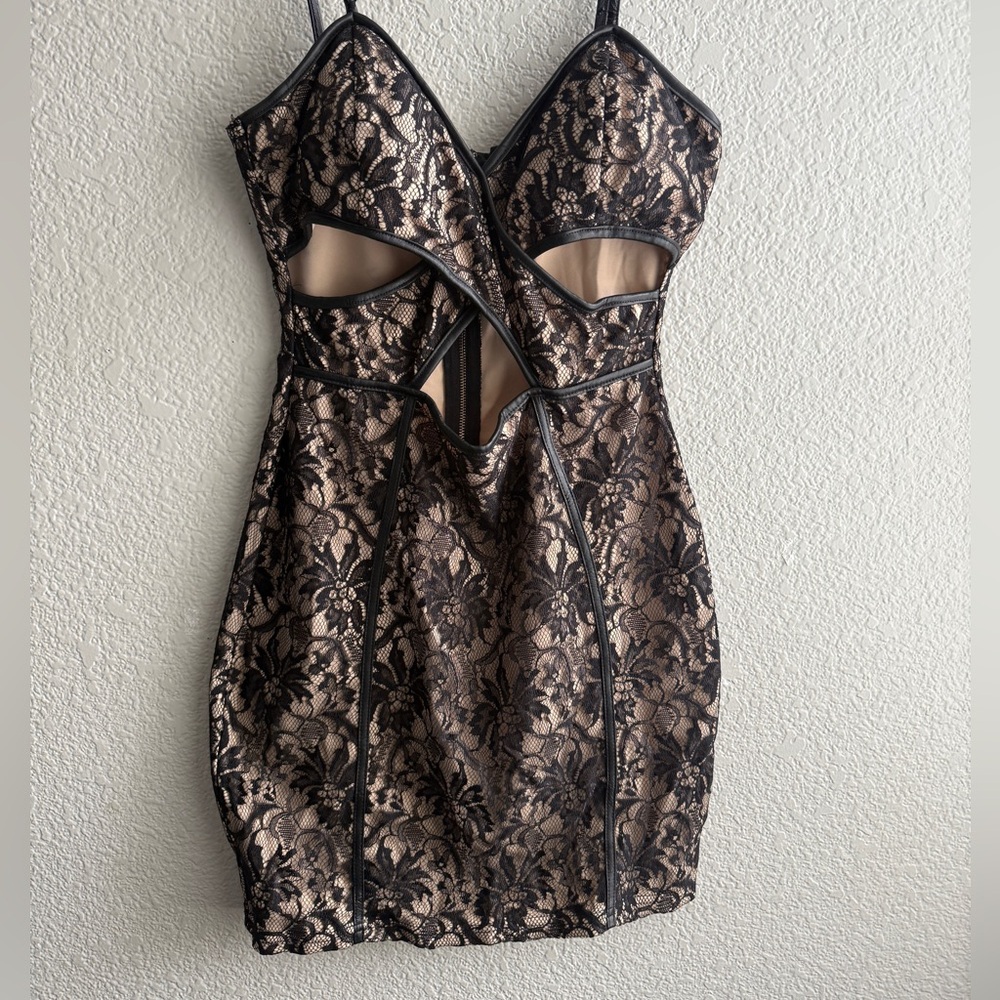 Privy Illusion Laced Cutout Dress